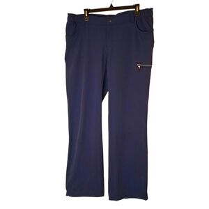Duluth Trading Co Black Hills Water Repellant Hiking Pants Womens 14 Navy Blue